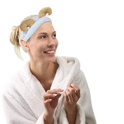 Hydrotherapie-Stirnband 1 Stück Schleife Haarband Damen Gesichts Make-up Stirnband Weiche Koralle Samt Stirnband Zum Duschen Gesicht waschen Beach Tennis Bälle von MKIUHNJ