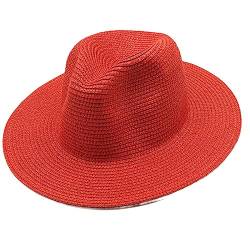 In Hüten Mit Breiter Krempe Für Den Strandausflug Im Sommer, Sonnenschein, Und Damen Baskenmütze Rot (Red, One Size) von MKIUHNJ