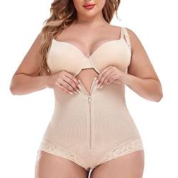 MKIUHNJ Body Shaper Damen Hochkomprimierter Body Shaper, der Spitze kolumbianischer Fajas Shapewear-Bodysuit Fajas Reductoras De Latex abnimmt Braut Unterwäsche Korsett von MKIUHNJ