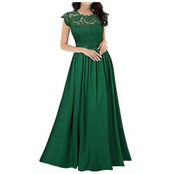 MKIUHNJ Kleider Damen Festlich Elegant Kleider für Frauen Aushöhlung Einkaufsparty Kleid Damen Weihnachten Spitzenkleid Damen Ballkleid Schwarz Lang Bodenlange Abendkleider Für Damen von MKIUHNJ