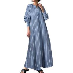 MKIUHNJ Maxikleider Damen Sommer Muslimisches Abaya-Kleid für Damen, Gebetskleid, islamischer Kaftan in voller Länge, mit Hijab, Dubai-Maxikleid Langes Kleid Damen von MKIUHNJ