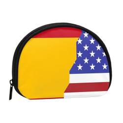 Kleine Geldbörse mit blauen Streifen und Zitrone, Mini-Geldbörse, Münzfach für den täglichen Gebrauch und Geschenke, Amerikanische Spanien-Flagge, Einheitsgröße, Dry Bag von MKNAZ