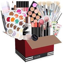 Professionelles Make-up Sets, MKNZOME 36St Schminkset mit Schminktasche Schminkkoffer Mädchen Gefüllt Frauen Makeup Paletten Kosmetik Lidschatten Lipgloss Geburtstags Weihnachten Geschenkset von MKNZOME