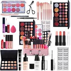 Professionelles Make-up Sets, MKNZOME Schminkkoffer Schminke Set Damen Schminkset Makeup Paletten Kosmetik Lidschatten Lipgloss Geburtstags Weihnachten Geschenkset von MKNZOME