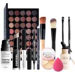 Professionelles Make-up Sets, MKNZOME Schminkkoffer Schminke Set Damen Schminkset Makeup Paletten Kosmetik Lidschatten Lipgloss Geburtstags Weihnachten Geschenkset von MKNZOME