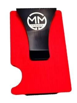 MM FASHION MODERN MAN FASHION Kartenetui Metall mit RFID NFC Schutz Karten Geldbörse Herren Geldbeutel Doppelt Karten Etui für 10 Karten (ROT) von MM FASHION MODERN MAN FASHION