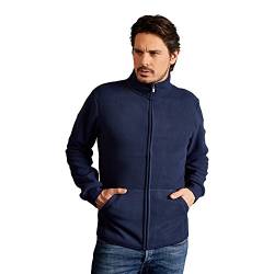 Doppel-Fleece Jacke Herren, Marineblau-Hellgrau, M von MM Spezial