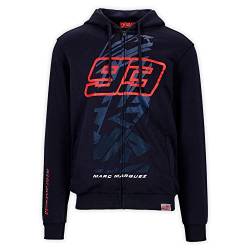 2022 MARC MARQUEZ MENS ACTIVE HOODIE 93 AND SHADED PATTERN - Blue - Mens (XL) 112cm/44 inch Chest von MM93