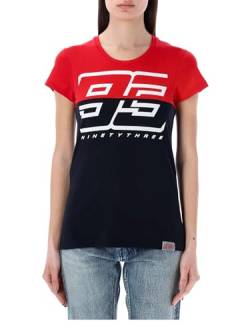 MM93 T-Shirt für Damen, Marc Marquez Bicolor 93 Zoll, offizielles MotoGP, blau, Large von MM93