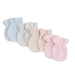 MMBABY 4 Paare Neugeborenen Handschuhe.Alter: 0-6 Monate (4 Paare（Kein Seil-0-6 Monate) von MMBABY