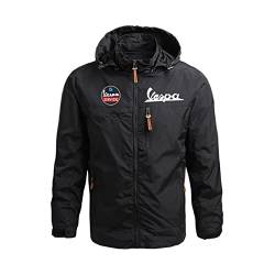 2020 Vespa Neue Männer College Mit Kapuze Stil Custom Print Klassische Warme Sweatshirts Reißverschluss Strickjacke Jacke Hoodie Mantel Männlich (A,S) von MMGN