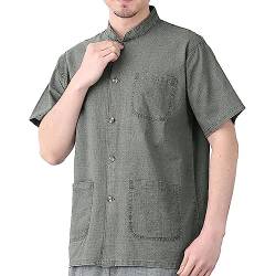 Männer Turndown Kragen Einreiher Kurzarm Casual Outdoor Print Hemd Bluse Tops Herren Hemd Rot von MMOOVV