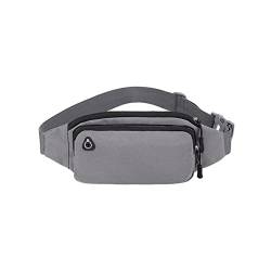 MMRTDJDR Gray Fashion Waist Bag: Tragbare multifunktionale Brieftasche für Männer und Frauen mit Brustgurt von MMRTDJDR