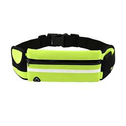 MMRTDJDR Green Waterproof Fanny Pack: Stilvolle Hüfttasche für Lauf-, Rad- und Fitnessaktivitäten mit Handytasche und Wasserflaschenhalter von MMRTDJDR