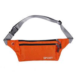 MMRTDJDR wasserdichte Lauftasche mit Reißverschluss - Ideale Sport-Brusttasche für Wandern und Outdoor-Aktivitäten - Unisex-Gürteltasche in leuchtendem Orange von MMRTDJDR