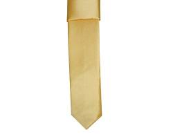 MMUGA Schmale Krawatten Slim 6 cm mit Einstecktuch Gold von MMUGA