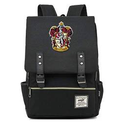 Harry Potter Rucksack für Mädchen Jungen Leichte Büchertasche 7~15 Grade Student Pack Gryffindor Black von MMZ