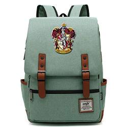 Harry Potter Rucksack für Mädchen Jungen Leichte Büchertasche 7~15 Grade Student Pack Gryffindor Green von MMZ