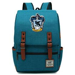 Harry Potter Rucksack für Mädchen Jungen Leichte Büchertasche 7~15 Grade Student Pack Ravenclaw Ocean Blue von MMZ