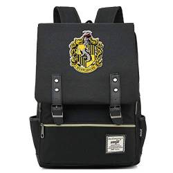 MMZ Harry Potter Rucksack für Jungen Leichte Büchertasche Kids Lunch Bag Hufflepuff Black von MMZ