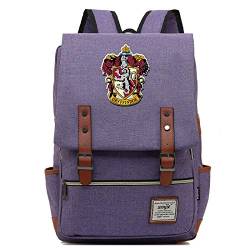 MMZ Harry Potter Rucksack für Jungen Leichte Büchertasche Kinder Lunch Bag Gryffindor Purple von MMZ