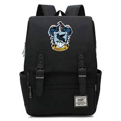 MMZ Harry Potter Rucksack für Jungen Leichte Büchertasche Multifunktionale Lunch-Tasche für Kinder Ravenclaw Black von MMZ