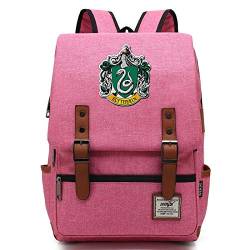 MMZ Lässige Schultasche Slytherin Rucksack für Jungen und Mädchen Harry Potter Rucksack für Männer und Frauen Large Pink von MMZ