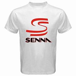 Ayrton Senna Brazilian F1 Racing Legend Men's White T-Shirt Size S-3XL von MN