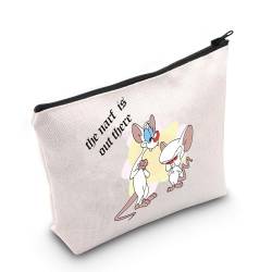 Cartoon-TV-Serie inspiriert von Brain & Pinky Geschenk The Narf is Out There Make-up Reißverschlusstasche für Pinky und Brain Lover, Narf ist draußen, Medium von MNIGIU