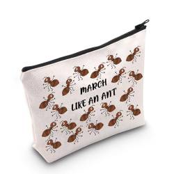 MNIGIU Ameisenliebhaber, Geschenk März wie eine Ameise, Make-up-Tasche, Humor, Ameisen-Zitat, Geschenk, Insektenliebhaber, Geschenk, Entomologe, Geschenk für Biologie, Liebhaber, March Like An Ameise von MNIGIU