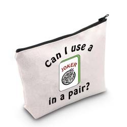 MNIGIU Can I Use A In A Pair Good Luck Make-up-Tasche Mahjong Besessenes Geschenk Lucky Mahjong Tasche Glücksspiel Geschenk Mahjong Spieler Geschenk, 1 Paar von MNIGIU