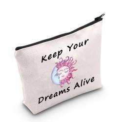 MNIGIU Ermutigungsgeschenk Keep Your Dreams Alive Make-up-Tasche, positive Energie, inspirierendes Zitat, Geschenk, motivierendes Geschenk für sich selbst, Dreams Alive von MNIGIU