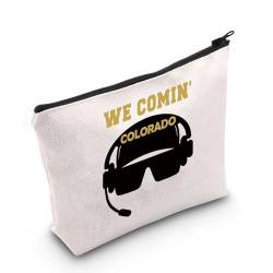 MNIGIU Geschenk für Fußballliebhaber, Colorado Fußball-Fan, Geschenk "We Comin Colorado", Make-up-Tasche, Fußballjubelgeschenk, Colorado von MNIGIU