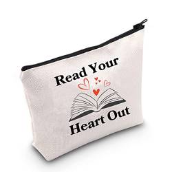 MNIGIU Lustiges literarisches Geschenk zum Lesen, Spezialisten-Geschenk "Read Your Heart Out", Kosmetiktasche, Buchtok, Geschenk für Liebhaber, Lesen Sie Ihr Herz aus von MNIGIU