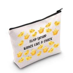 MNIGIU Make-up-Tasche für Kükenliebhaber, Motiv: Flügel wie ein Küken, inspirierendes Geschenk für Bauern, Bauernhof, Bauernhof, Geschenk, Flap Your Wings Like A Chick von MNIGIU