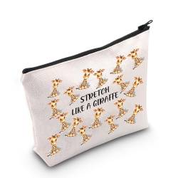 MNIGIU Make-up-Tasche mit Giraffen-Motiv, dehnbar, wie eine Giraffe, humorvolle Zitate, Make-up-Tasche, inspirierendes Geschenk, lustiges Giraffen-Geschenk, Dehnbar wie eine Giraffe von MNIGIU