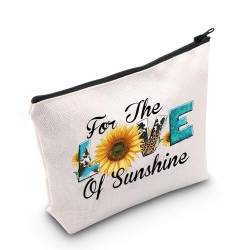 MNIGIU Make-up-Tasche mit Sonnenblumen-Motiv, inspirierendes Geschenk, Freundschaftsgeschenk, Erntedankgeschenk, Sonnenblume von MNIGIU
