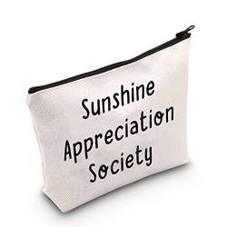 MNIGIU Sommer-Kulturbeutel Sunshine Appreciation Society Kosmetiktasche Slogan Make-up-Tasche für Frauen, Sunshine Appreciation Society von MNIGIU