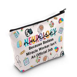 Neurologie Krankenschwester Geschenk für Frauen Neuro Krankenschwester Dankeschön Geschenk Neuro Krankenschwester Make-up Reißverschluss Tasche für Neuro Squad, Neurologie-Tasche von MNIGIU