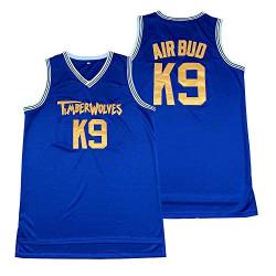 MNMN Air Basketball Trikot K9 Timberwolves Hip Hop Kleidung für Herren Genäht Name Nummer Blau Basketball Shirt S-3XL, Blau, Mittel von MNMN