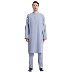 MNSWR Arab Muslim Shirt Arabische Langarm-gebetsrobe Lose Arabisches Gewand Muslimisch Muslimisches Gebetskleid Für Männer Arabische Dubai Robe Herren-Pyjama Leinenhemd Herren Sommer von MNSWR