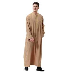 MNSWR Arab Muslim Shirt Islamische Kleidung Langarm Lang Elegant Männer islamischen arabischen muslimischen Kleid Islamisch Kleidung Zum Männer Muslim Herren Muslimische Kleider Lässige von MNSWR