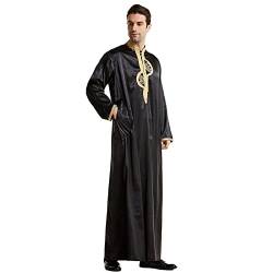 MNSWR Arab Muslim Shirt Lange Ärmel Dubai Herren Kleid Muslim Kleider 2-teiliges Set Hemd Und Hose Islamische Kleidung Lang Herren Muslimische Kleider Lässiges Lange Ärmel Islamisches Mar von MNSWR