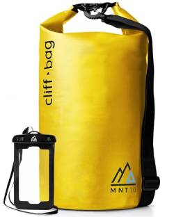 MNT10 Dry Bag “Cliff-Bag” in 20L, 30L, 40L I Drybag Rucksack für SUP, Kanu, Kajak I Wasserdichter Packsack mit Schultergurte I Seesack wasserdicht I + GRATIS wasserdichte Handyhülle (Gelb, 40L) von MNT10