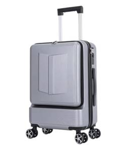 MOBAAK Koffer Reisekoffer Mit Rollen Gepäck-Koffer-Teileset, Handgepäck-Rollwagen aus ABS + PC mit Taschenfach Koffer & Trolleys (Color : F, Size : 20") von MOBAAK