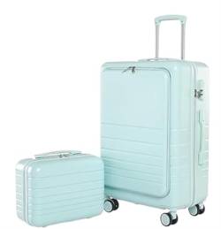 MOBAAK Koffer Reisekoffer Mit Rollen Handgepäck 14/20 Zoll Koffer 2-teiliges Set Spinner Trolley, Langlebiger Reisegepäckkoffer Koffer & Trolleys (Color : C, Size : 20+14in) von MOBAAK