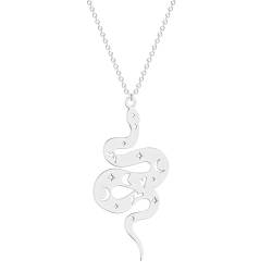 Halskette Schlangenschmuck, personalisierter, trendiger Stern-Mond-Halskettenschmuck für Männer und Frauen Party Geschenk von MOBSAN