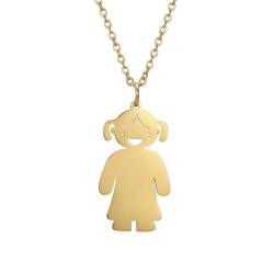 MOBSAN Halskette Design-Charakter vielseitige Halskette niedliche Cartoon-glänzende kleine Mädchen-Anhänger-Damenhalskette Party Geschenk von MOBSAN