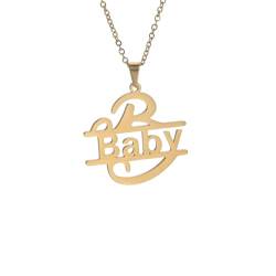 MOBSAN Halskette Kreative Baby-Namenskette, individuelle Halskette Party Geschenk von MOBSAN