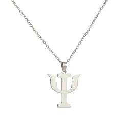 MOBSAN Halskette Personalisierter griechischer Buchstaben-Logo-Schmuck für Frauen Party Geschenk von MOBSAN
